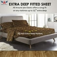 thumbnail image 4 of 25" EXTRA DEEP POCKETS- Pure Giza Cotton Short King Bed Sheets Set 300 Thread Count Bedding – Short King Bed, Sheet - Leopard Print, 4 of 7