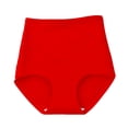thumbnail image 2 of Women's Cotton Underwear JIANLAI Tummy Control Underwear Seamless High Waisted Panties No Show Stretch Full Coverage Tagless Briefs Red, 2 of 6
