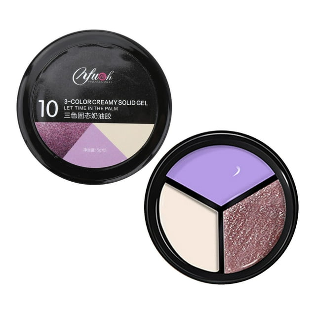 3 colores pegamento sólido de uñas crema sólida arte de Zulema Esmalte de uñas sólido