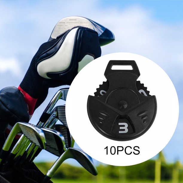 10 etiquetas numeradas intercambiables para fundas palos golf, regalo para golfistas hombres y mujeres, accesorios golf, etiquetas numeradas Estilo A