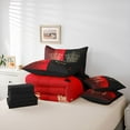 thumbnail image 6 of Castle Fairy Queen And King Crown Bedding Comforter Set,Black Red Couple King Bedding Sets, 6 of 8