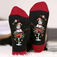 thumbnail image 5 of Christmas Pattern Crews Socks Novelty Funny Mad Ankle Socks Lovely Cartoon Booties Socks Christmas Socks for Women Men, 5 of 9