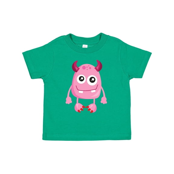 Inktastic Cute Monster, Pink Monster, Funny Monster, Horns Boys or Girls Toddler T-Shirt