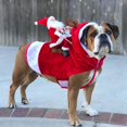 thumbnail image 2 of Fun Pet Dog Christmas clothes Santa Claus riding a deer Jacket Coat Pets Christmas Dog Apparel Costumes for Big Dog Small Dog ShopWise Round, 2 of 7