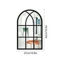 thumbnail image 3 of Abbracc Arched Window Pane Mirror Acrylic Background for Bedroom Room Black, 3 of 8