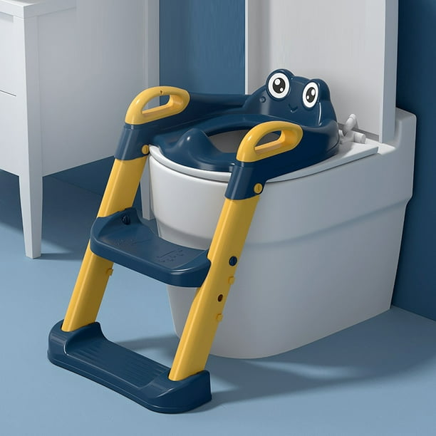 Asiento de Inodoro para Ir Al Baño Asiento de Entrenamiento para Ir Al Baño con Escalera Taburete Ajustable Plegable Asiento de Escalera para Inodoro para Niñas y Niños ANGGREK Otros