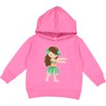 thumbnail image 2 of Inktastic Brown Haired Hula Girl Toddler Hoodie, 2 of 4