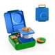 thumbnail image 1 of Caja Bento OmieBox para Niños con Frasco para Alimentos 3 Compartimentos Azul, 1 of 8