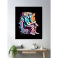 thumbnail image 2 of Cat And A Human Trying To Claim The Warm And Cozy Spot Poster Wall Art, Modern Wall Decor, 30x30 UNFRAMED, 2 of 3