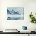 thumbnail image 2 of JRXY Indigo Mountain Wall Art Chinese Style Landscape Poster Wall Decor Asian Abstract Nature Scenery Picture Canvas Print 16x12inch, 2 of 6