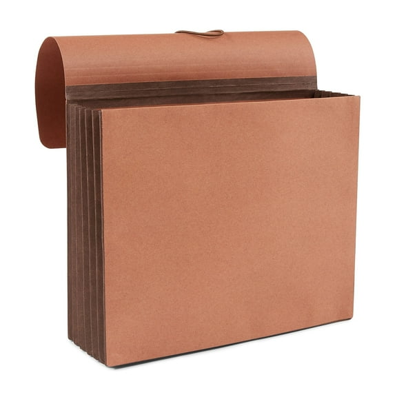 Staples Heavy-Duty Wallet with Fully Lined Tyvek Gussets 5 1/4" Expansion Letter Size Brown