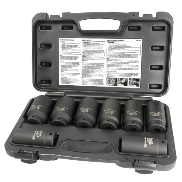 Powerbuilt 8 Pc. 1/2 in. Drive 12 Point Metric Axle Nut Socket Set