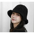 thumbnail image 6 of CoCopeaunts Women Soft Knit Bucket Hat Solid Color Bucket Hat Autumn Winter Knit Beanie Fisherman hat, 6 of 7