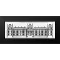 thumbnail image 2 of Blondel, Jacques Francois 24x11 Black Modern Framed Museum Art Print Titled - Louvre, Elevation South Facade Facing River, 2 of 5