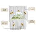 thumbnail image 3 of Embellished Tier And Swag Window Curtain Set - 58 Inch Width 24 Inch Length - Sunshine- Light Filtering Polyester Drapes For Kitchen Bedroom Living & Dining Room By Achim Home Decor, 3 of 6