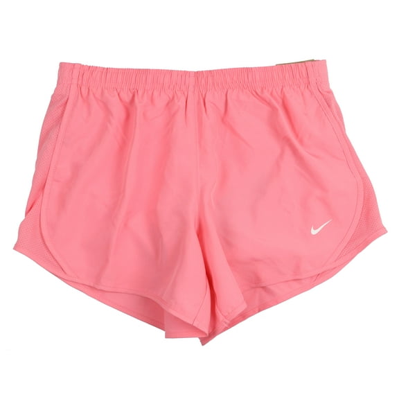 Nike Big Girls Dry Tempo Running Shorts Large (14-16) Coral Chalk Pink