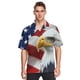 thumbnail image 3 of Camisa hawaiana de playa para hombre, con estampado 3D, holgada, de manga corta, con botones, informal, de talla grande, 3 of 5