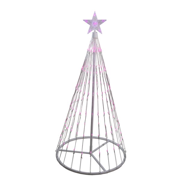 4' Pink LED Lighted Show Cone Christmas Tree Outdoor Decoration