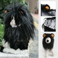 thumbnail image 4 of Cat Dog Halloween , Black Lion Mane Wig Realistic & Funny Dog , Cute Pet Hat for Small Dogs Cats Puppy Kitten, Party Fancy Lion Hair Outfit Christmas Apparel (Black, L), 4 of 9