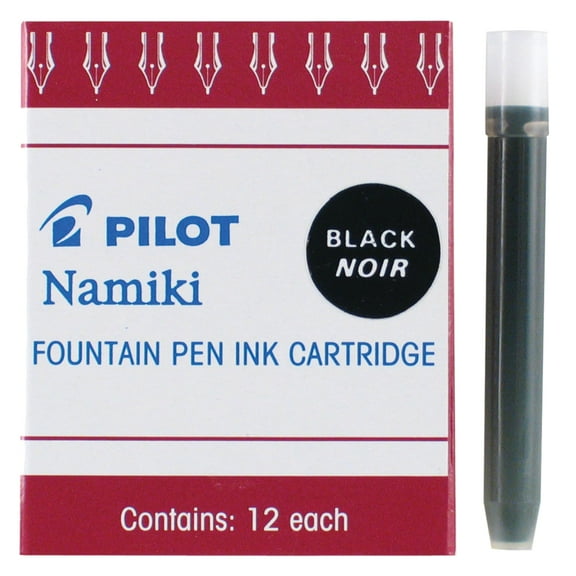 Pilot Namiki Ink Cartridges, Black, 12/Pkg.