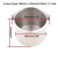 thumbnail image 3 of 2pcs 268inch Recessed Cup Drink Can Holder Camper Van Accessories 68mm for Boat Car Marine RV Trailer Rust Proof Pickup Trucks, 3 of 5
