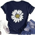thumbnail image 5 of Little Girls Clothes 12-13 Years Preppy Clothes Short Sleeve T-Shirt Summer Clothes Trendy Girls Fans Gift Tops Navy, 5 of 6