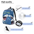 thumbnail image 5 of Naloa Canvas Backpack for Men Women Great White Shark Print Rucksack Casual Travel Daypack Large and Small Durable College Tote Satchel Bookbag for Teens, 5 of 8
