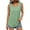 Light Green, variant on MOSHU Ribbed Trim Tank Tops for Women Flowy Round Neck Women Shirts Loose Fit Sleeveless Summer Tops
