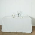 thumbnail image 4 of BalsaCircle White Patriotic Veterans Day 6 feet Fitted Tablecloth Polyester 4th of July Event Linen, 4 of 6