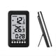 thumbnail image 2 of Medidor de TermóMetro Digital con FuncióN de Reloj TermóMetros de Temperatura InaláMbricos LCD para Interiores y Exteriores EstacióN MeteorolóGica, 2 of 5