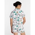 thumbnail image 4 of Joyspun Women's Dreamy Soft Collection Notch Collar Top and Shorts Pajama Set, 2-Piece, Sizes XS-3X, 4 of 6