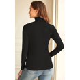 thumbnail image 4 of XINQIHANG Women Turtleneck Tops Long Sleeve Fine-Ribbed Lightweight Stretch Base Layer Shirts, 4 of 4