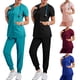 thumbnail image 2 of Conjunto De 2 Piezas Traje De Exfoliante Para Mujer Nueva Camiseta Con Bolsillo En Top De Queso , Pantalones Enfermera Ropa De Trabajo Uniforme De Médico Dental Clinic KLINIK KKM, 2 of 3