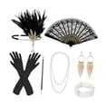 thumbnail image 2 of Conjunto de accesorios para mujer de los años 20, diadema, tocado de joyería para actuaciones en escenario Estilo A, 2 of 8