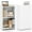 White, variant on Gymax Set of 2 Rolling Podium Stand Mobile Lectern Stand w/ 2 Shelves & Lockable Wheels Black