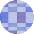 thumbnail image 1 of Ahgly Company Machine Washable Indoor Round Transitional Light Slate Blue Area Rugs, 8' Round, 1 of 7
