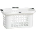 thumbnail image 1 of Redmon Comfort Grip Clothes Basket, Plastic Laundry Storage w/ 3 Handles, White, 1 of 7