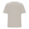 thumbnail image 3 of Timegard Tops for Women Striped Drop Shoulder Short Sleeve Basic Tee Shirts Casual Crewneck Comfy Top, 3 of 4