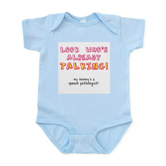 CafePress - LOOK WHO's TALKING Infant Bodysuit - Baby Light Bodysuit, Size Newborn - 24 Months