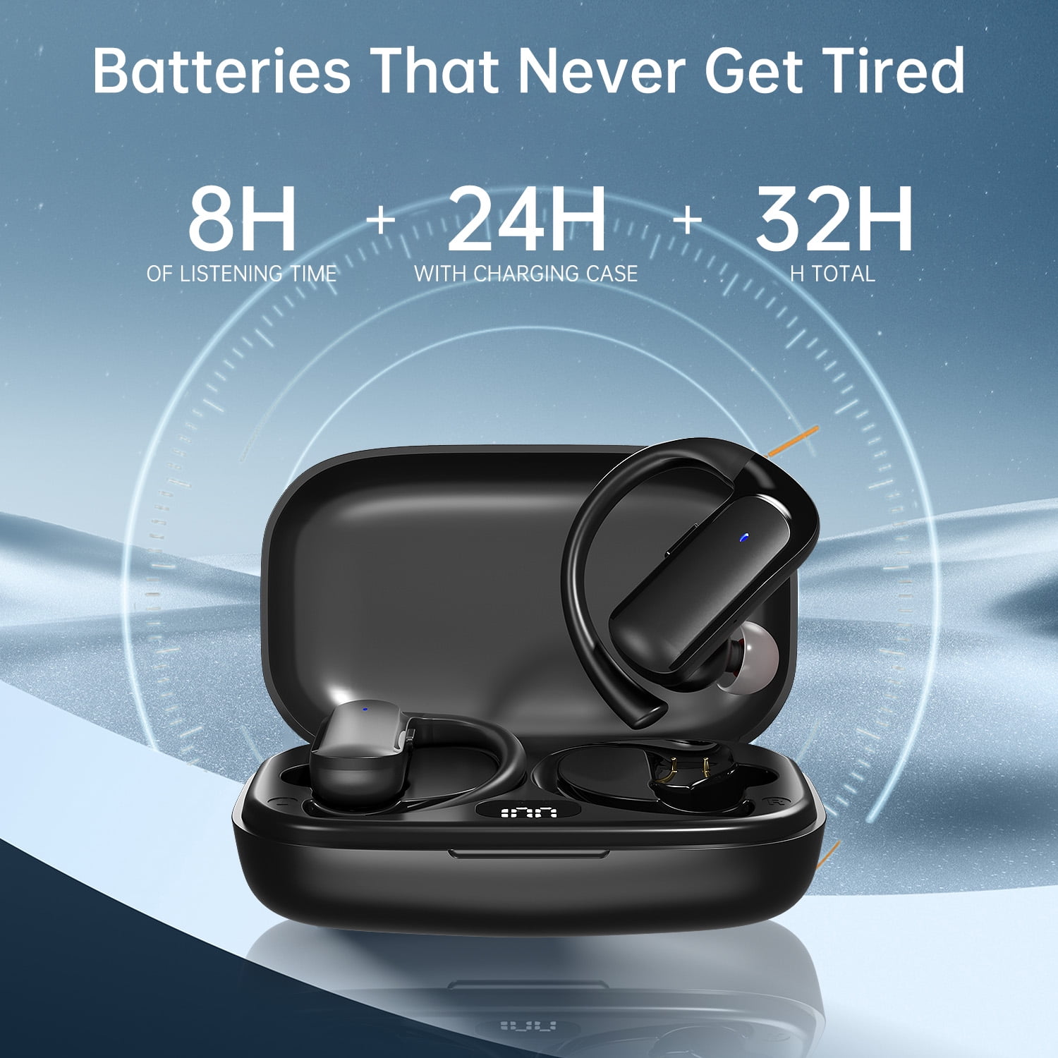 Bluetooth Headphones, True Wireless Earbuds with Charging