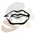 thumbnail image 2 of OnRei 26x26 Gold Ornate Wood Framed with Double Matting Museum Art Print Titled - Scribble Lips With Colors Mate, 2 of 4