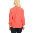 thumbnail image 4 of Women's Solid Floral Print Loose Fit 3/4 Sleeve Open Front Cardigan Blazer Jacket, 4 of 5