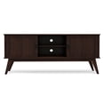thumbnail image 4 of Simpli Home Draper 60 inch Wide Solid Wood Mid Century Low TV Stand in Medium Auburn Brown For TVs up to 65 inches, 4 of 12