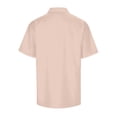 thumbnail image 4 of QHFBli Mens Short Sleeve Dress Shirts Solid Color Regular Fit Shirt Casual Button Down Business Shirts with Pocket, 4 of 6