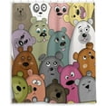 thumbnail image 2 of Coolnut Colored Cartoon Bears Shower Curtain Waterproof Bathroom Fabric Shower Curtain Set with Hooks, 60x72 inches Home Decor, 2 of 6
