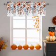 thumbnail image 6 of Thanksgiving Eucalyptus Leaves Valances for Windows, 42 x 18in, Orange Autumn Leaf Flowers Rod Pocket Kitchen Valance Curtain Light Filtering Window Treatments for Living Room Bedroom, 1 Panel, 6 of 7