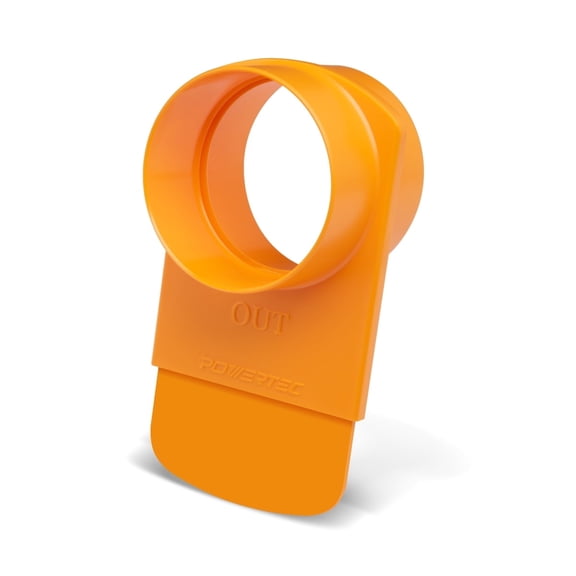 POWERTEC 4-Inch Integrated Blast Gate Clog Resistant Patented, Anti Gap Tapered ABS Plastic Fitting for Dust Collection Systems (70295)