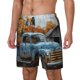 thumbnail image 1 of Balery Rustic Vintage Truck Autumn Bañador para hombre, shorts de playa de secado rápido con entrepierna y forro de compresión-Large, 1 of 6