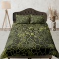 thumbnail image 1 of Modern Geometric Army Green Duvet Cover Colorful Dorm Bedding Set Full Abstract, 1 of 4