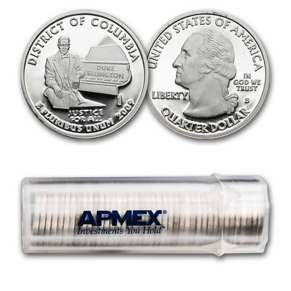 2009-S District of Columbia Quarter Proof 40-Coin Roll (Silver)